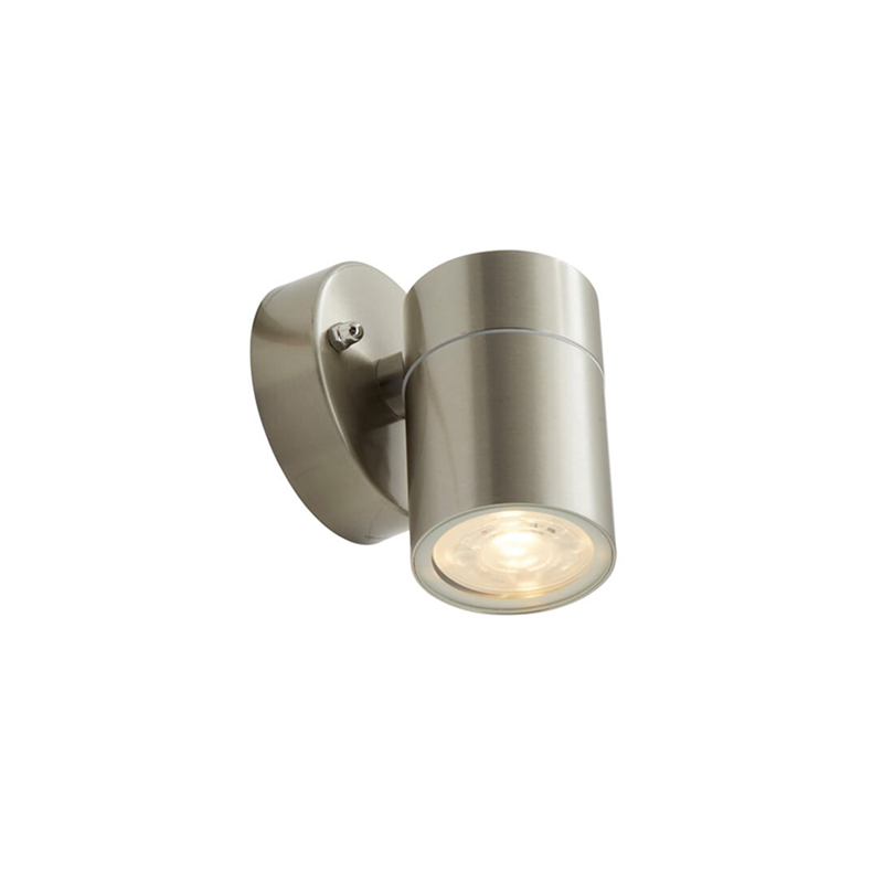 Ansell Acero Directional Without PIR GU10 Wall Light Stainless Steel