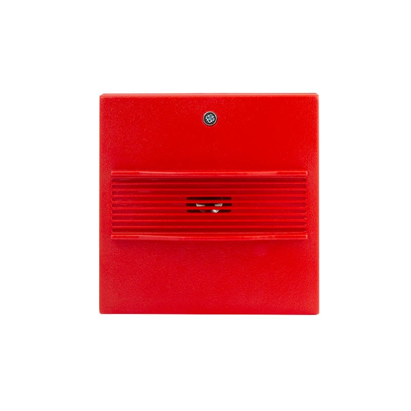 ESP 2 Wire Wall Sounder Square Red for MAGDUO