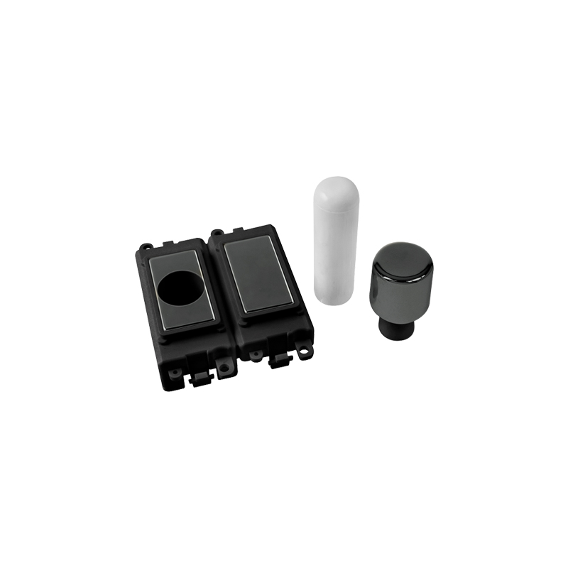 Click GridPro Black Nickel 2 Module Dimmer Mounting Kit Insert Black