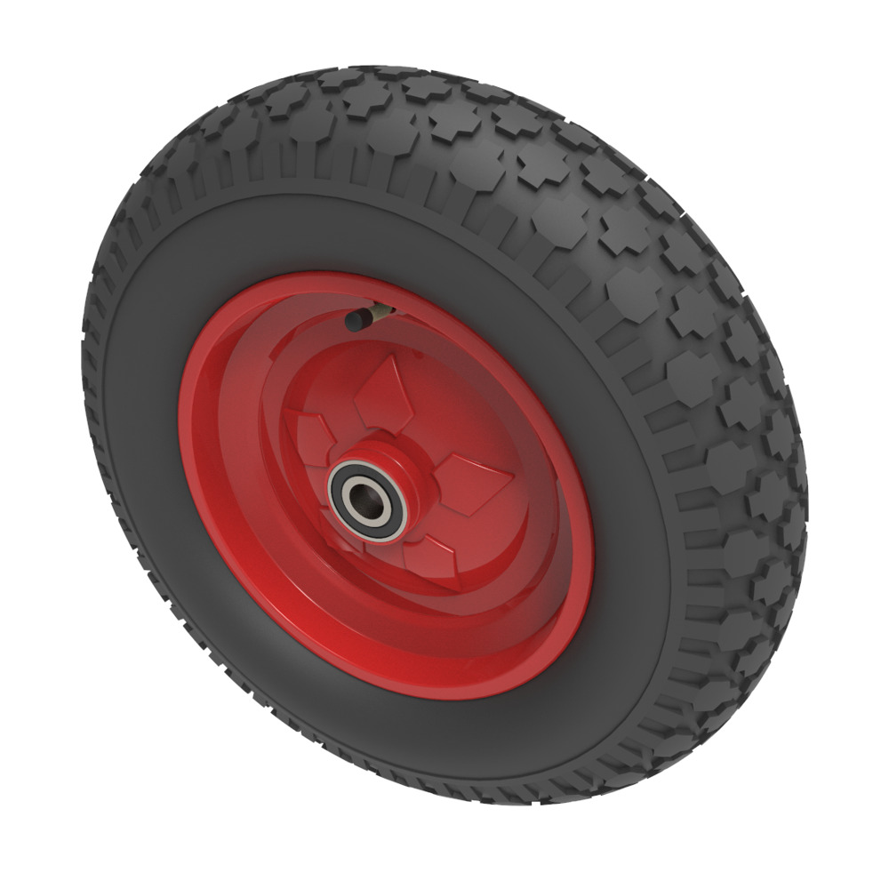 Pneumatic 400mm Ball Bearing Wheel 200kg Load