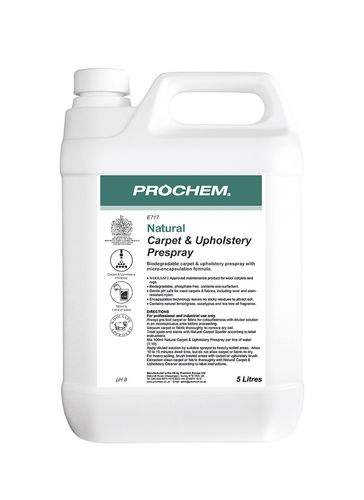 Stockists Of Natural Carpet & Upholstery Prespray (5L) For Professional Cleaners