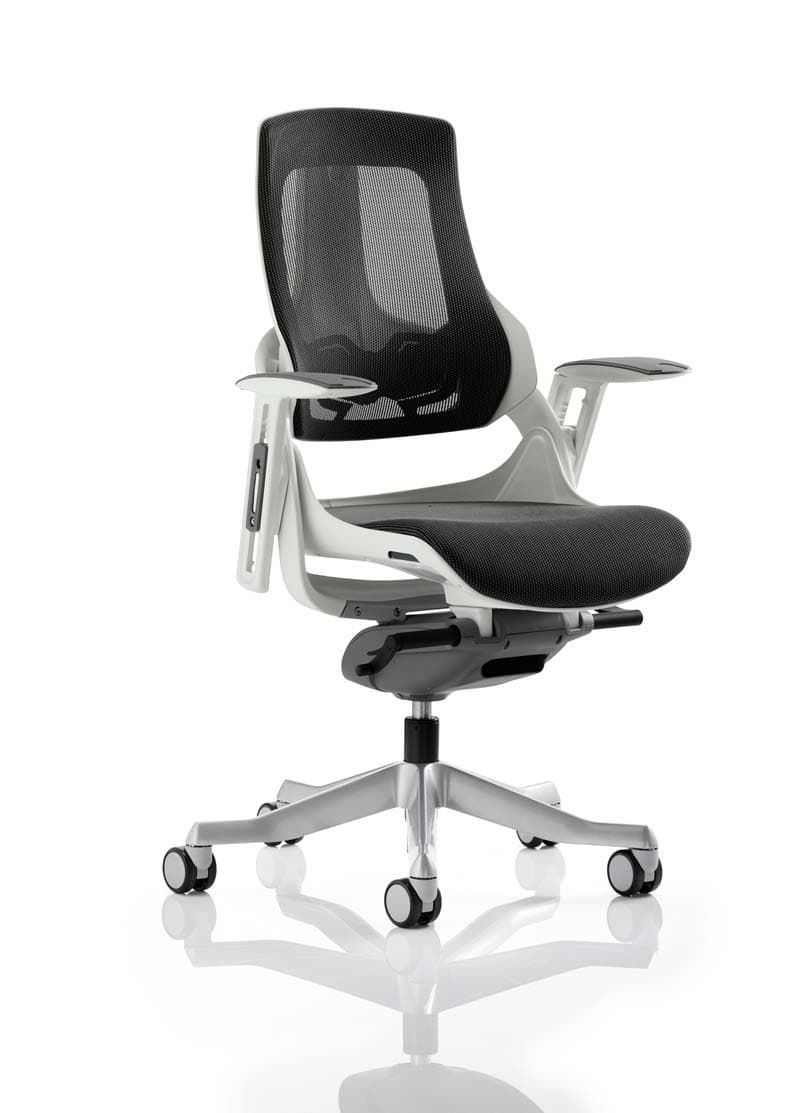 Zure Charcoal Mesh Ergonomic Office Chair - Optional Headrest and Frame Colour Huddersfield