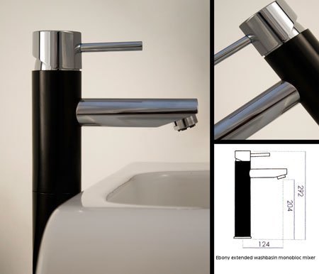 Ebony Extended Basin Mixer Tap (35C)