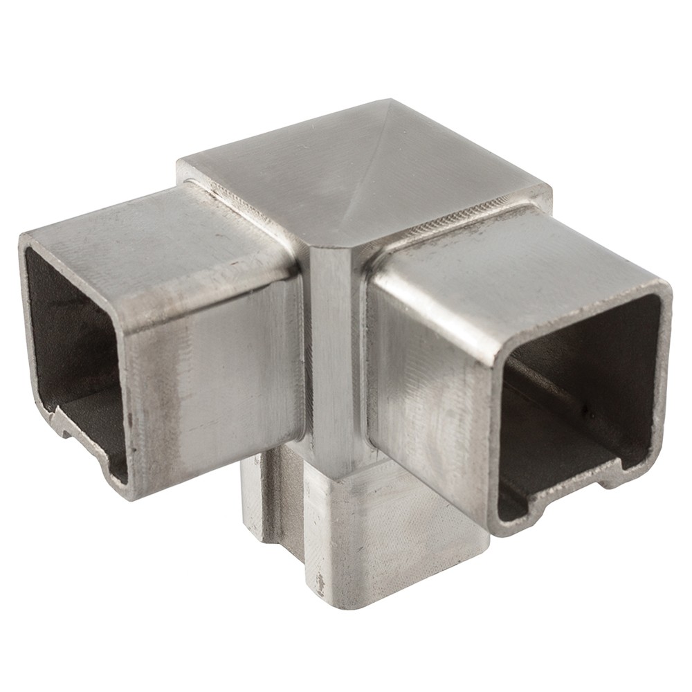 3 Way Corner 40 x 40mm Box - 316 stainless steel