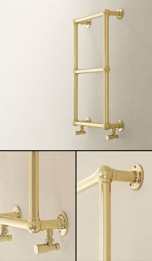 Classic Ball Jointed Gold Towel Rail (111EE)