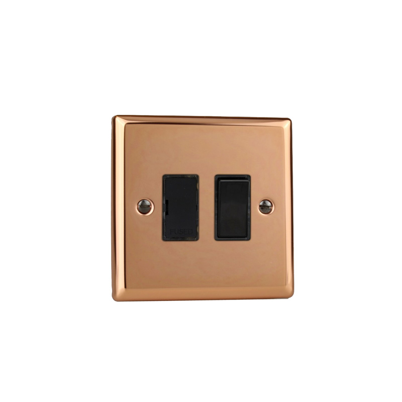Varilight Urban 13A Switched Fused Spur Polished Copper (Standard Plate)