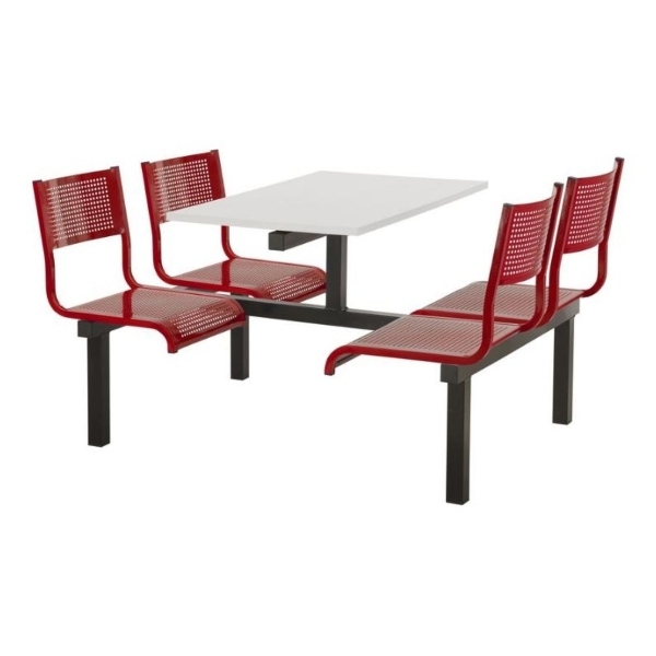 CU93 - 4-Seater Barrett Canteen Unit - 2 Way Access, Red, White