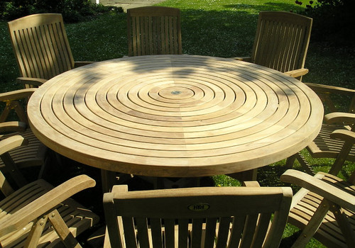 Providers of Turnworth 180cm Teak Ring Table with Integrated Lazy Susan