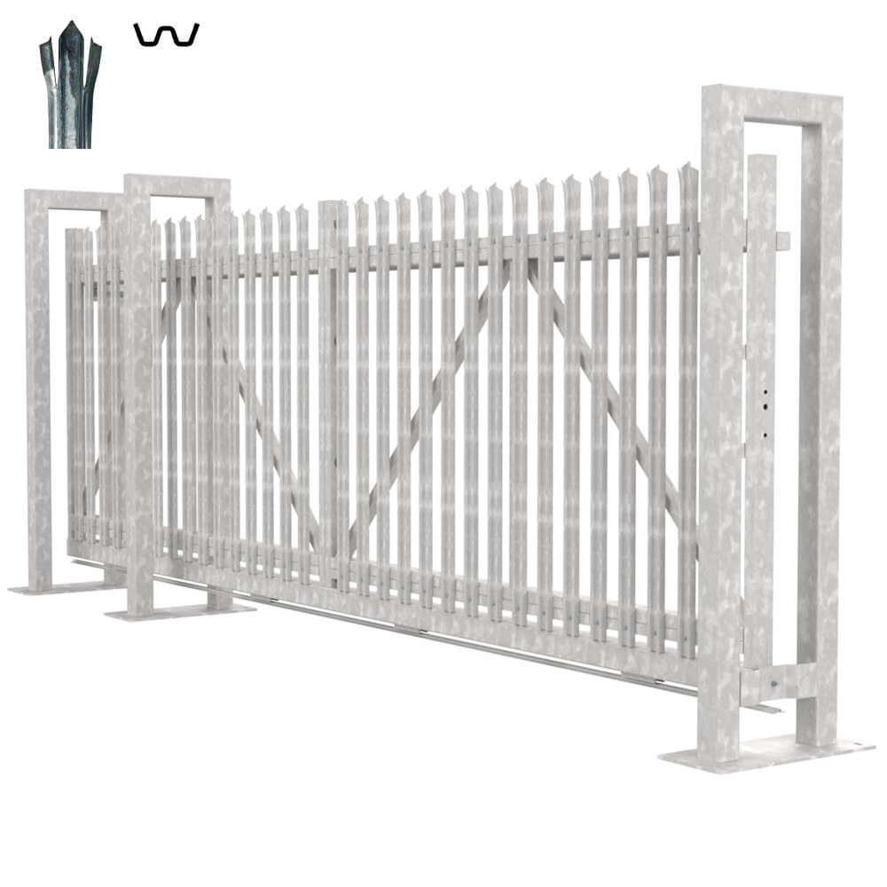 Bolt Down Track Sliding W Gate 1.8H x 4m With Track & Accessories - LH Opening