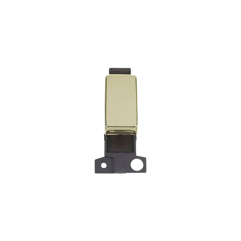 Click MiniGrid Ingot 10A 3 Position Switch Module Polished Brass