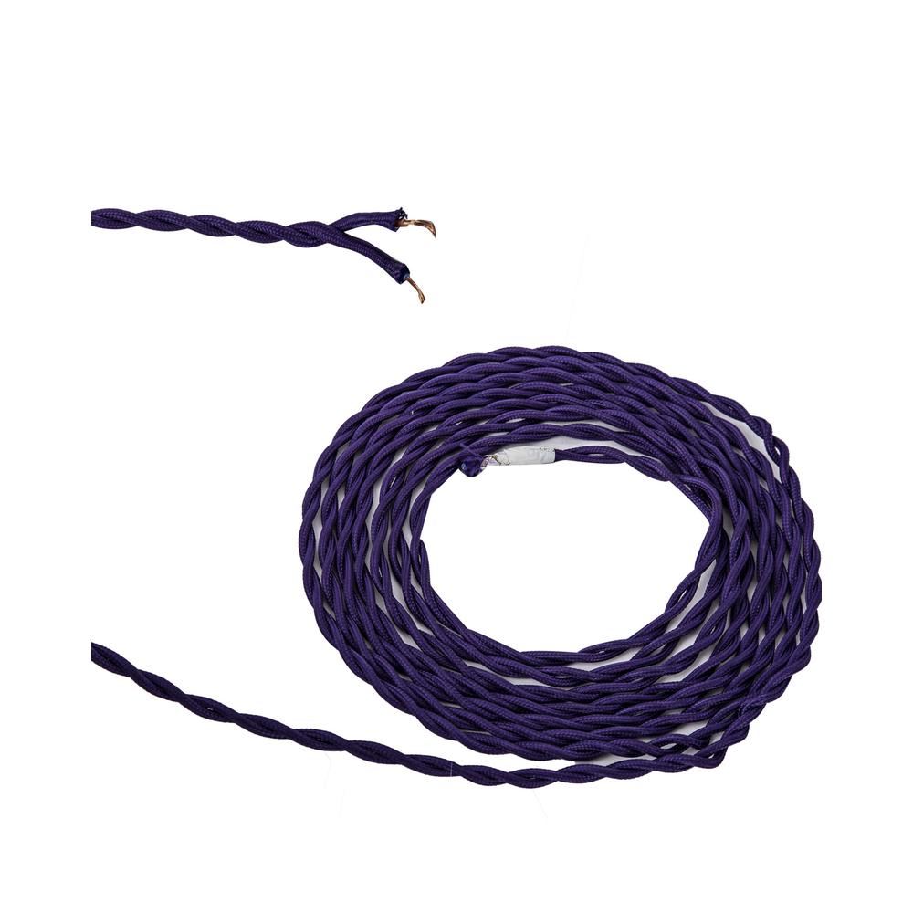 Luxuria Glorelle 1m Purple Braided Twisted 2 Core 0.75mm Cable