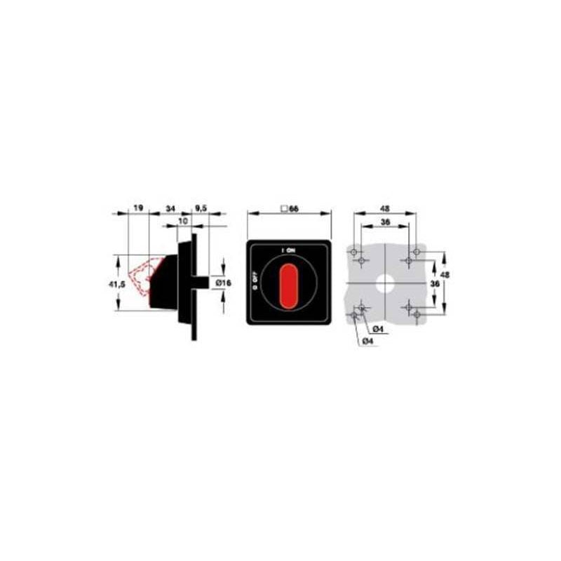 ABB IP65 Handle For Door Mount Isolator