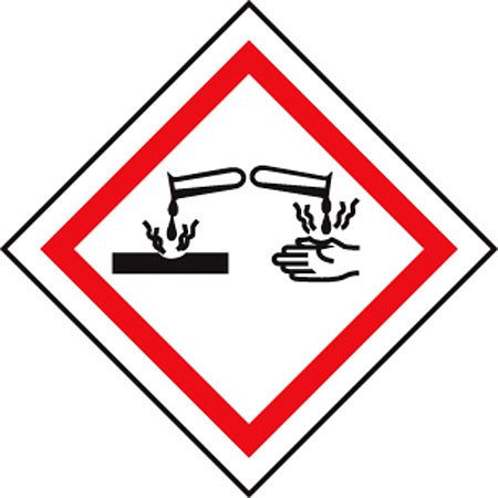 Corrosive GHS label