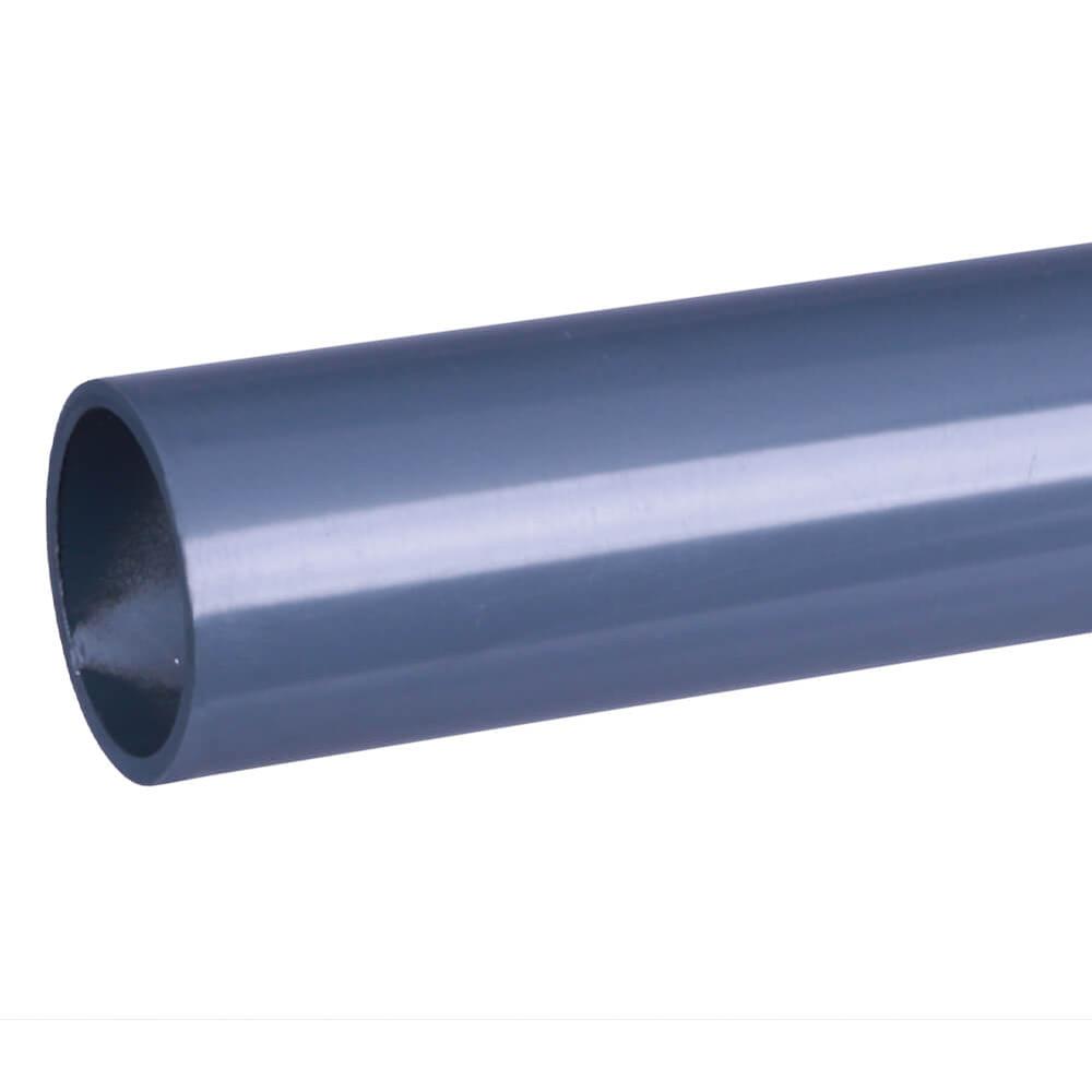 Aluminium Tube - PPC Grey RAL 7012 42.4mm Dia - L 6m x T 3mm 