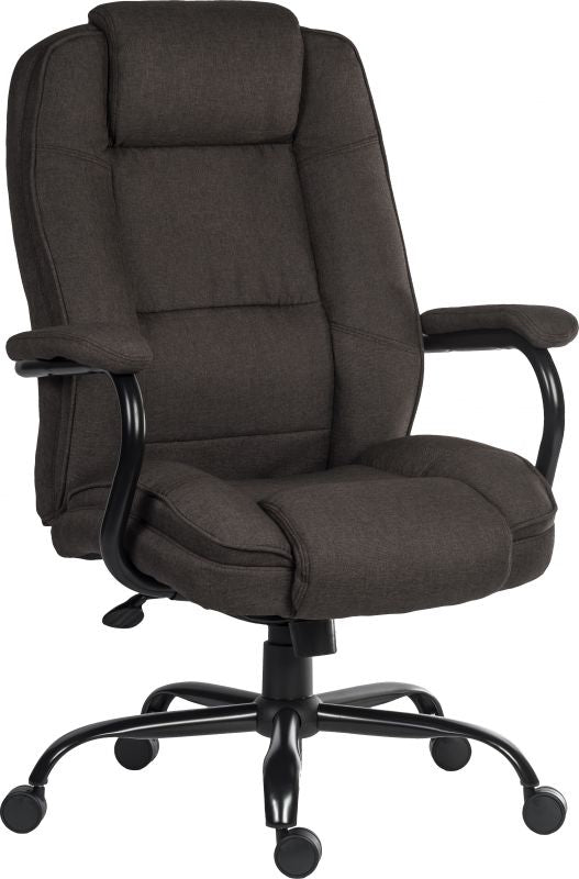 Specialising In Heavy Duty Fabric Office Chair - Brown, Blue or Grey Option - GOLIATH-DUO - Up to 27 Stone UK