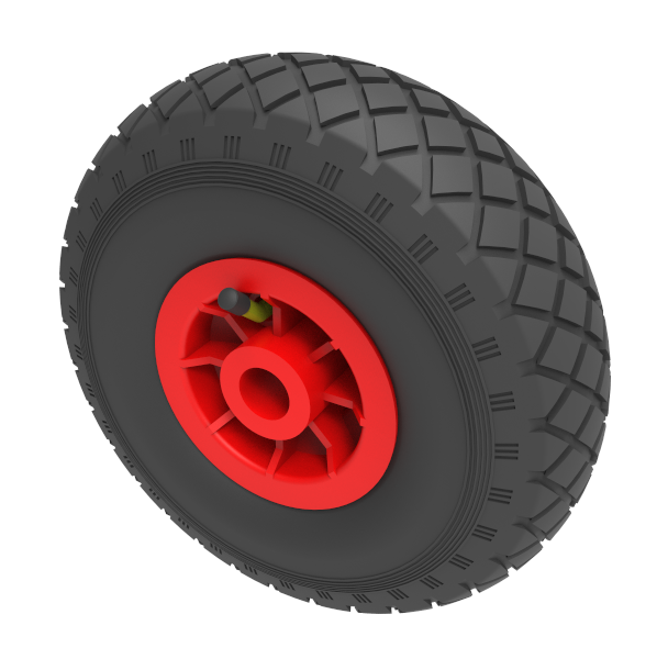 Pneumatic 260mm Plain Bearing Wheel 120kg Load