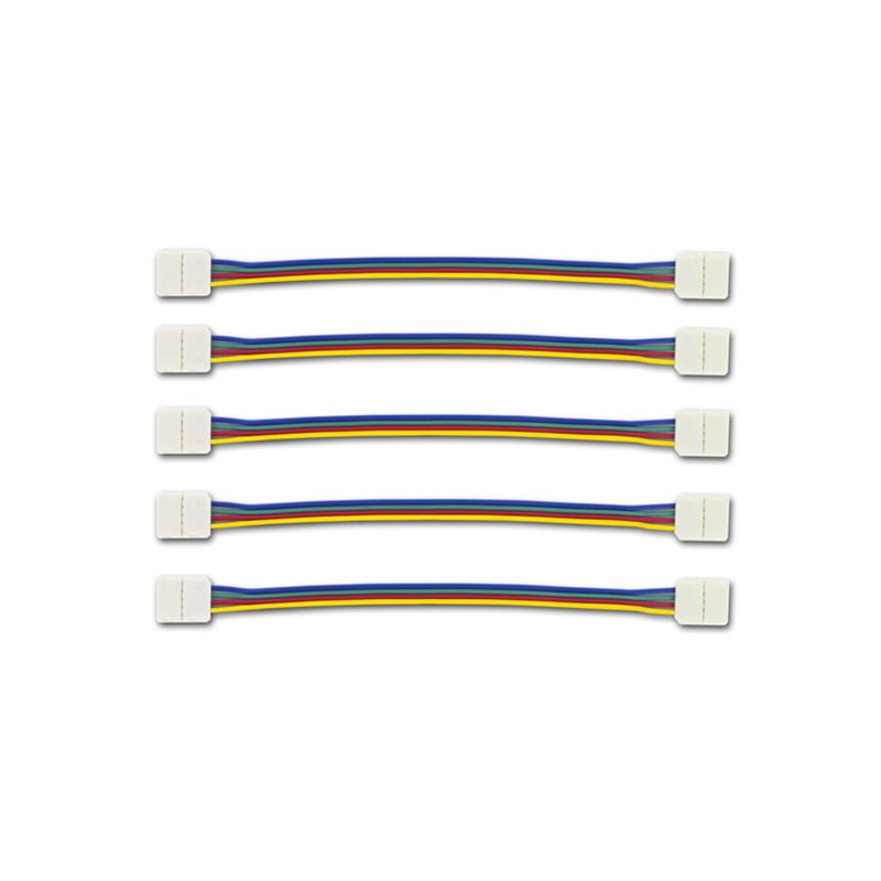 Integral 2-Way Connector 150mm Wire For 12mm RGB Strip (Pack of 5)