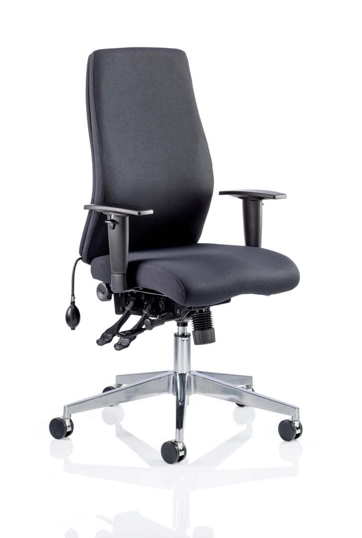 Onyx Fabric Ergonomic Posture Office Chair - Recommended by Leading UK Chiropractor Doctor Huddersfield