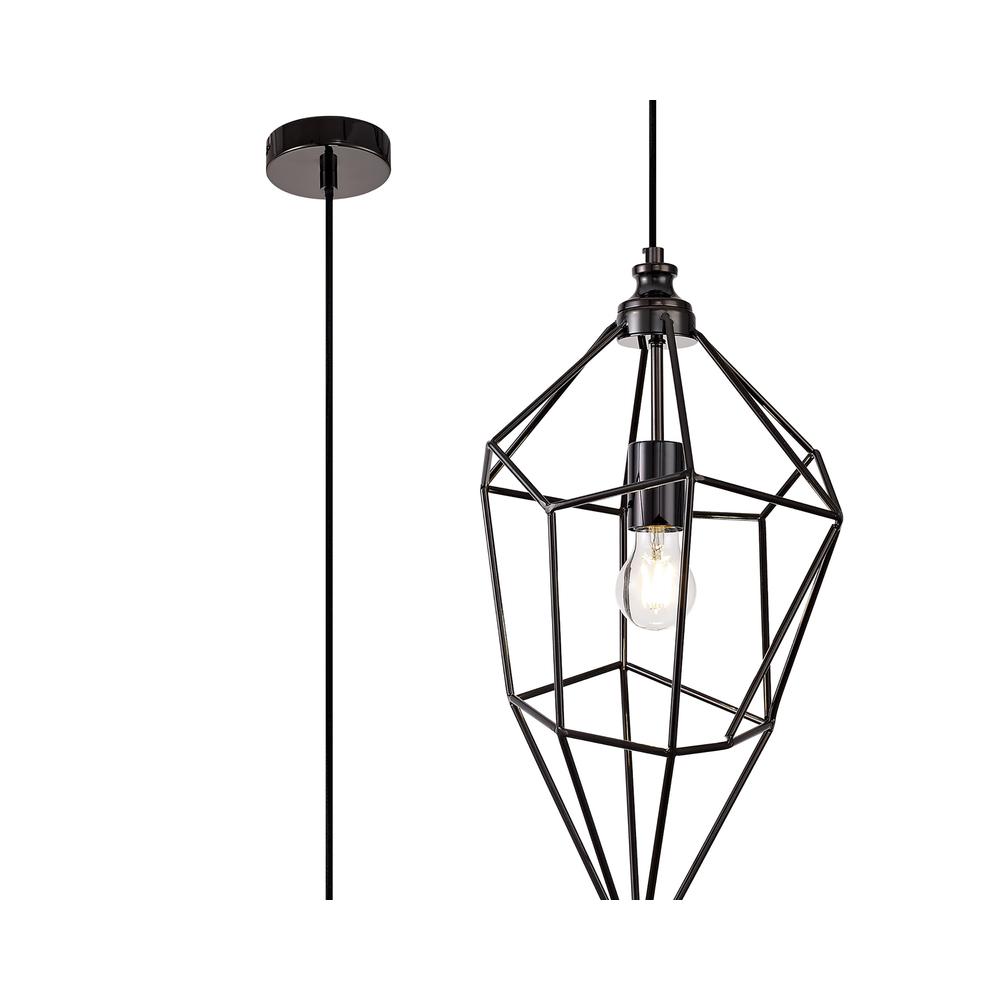 Luxuria Lumiere 26cm Large Pendant Light E27 Black Nickel