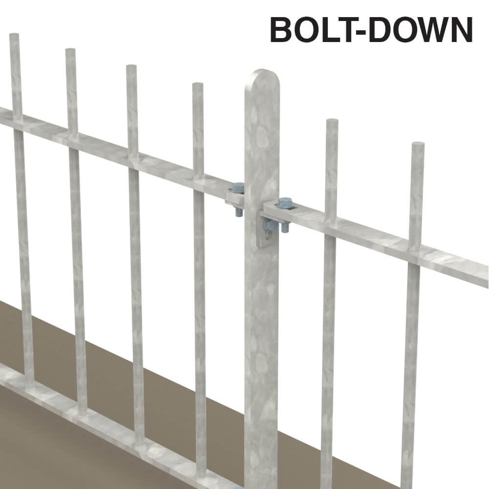 500mm Vertical bar  Bolt Down Fence p/mWith 12mm Bars - Galvanised