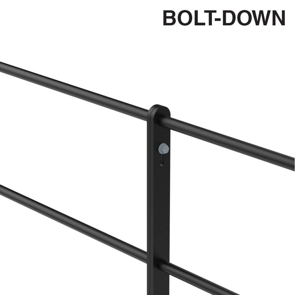 Parkland Bolt-Down Fence Panel Black PPC 895mm Leg Height - Per Metre price 