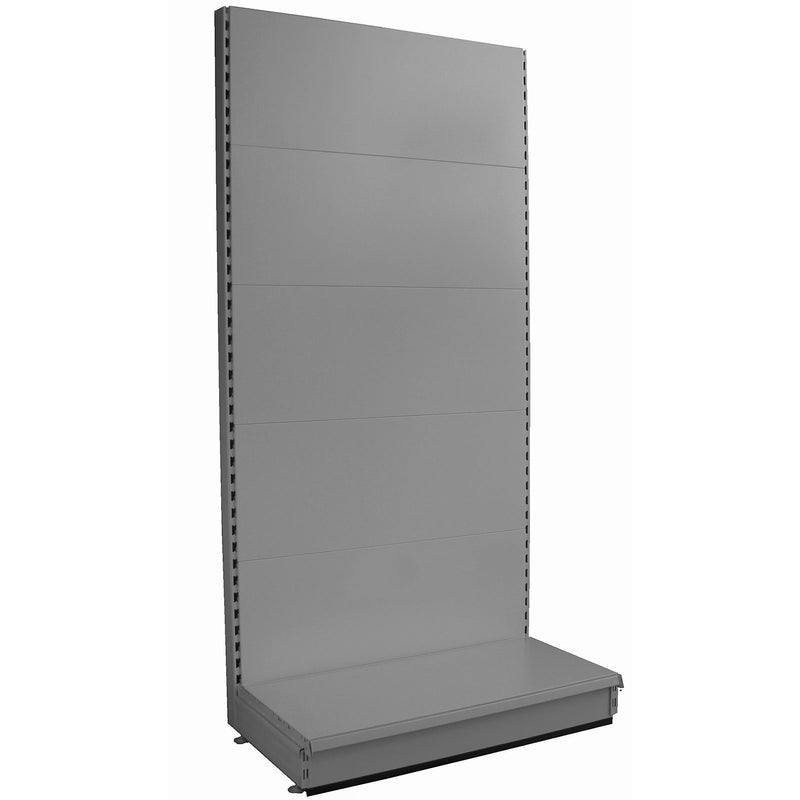 K50 Starter Wall Bay - Plain Back Panels, 30cm deep base, Silver, Choice of height & width..