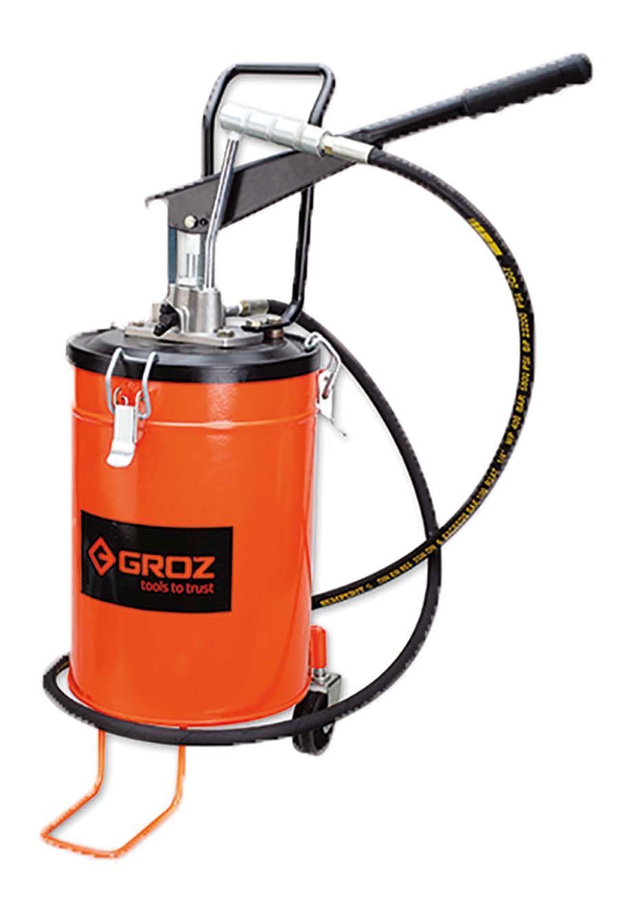 GROZ Bucket Grease Pump C&#47;W 15 kg Grease Container