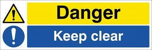 Danger keep clear