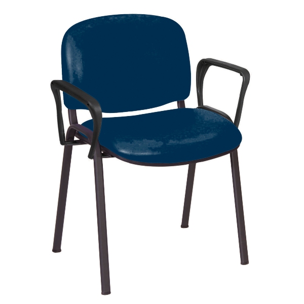 Galaxy Visitor Chair With Arms - Navy