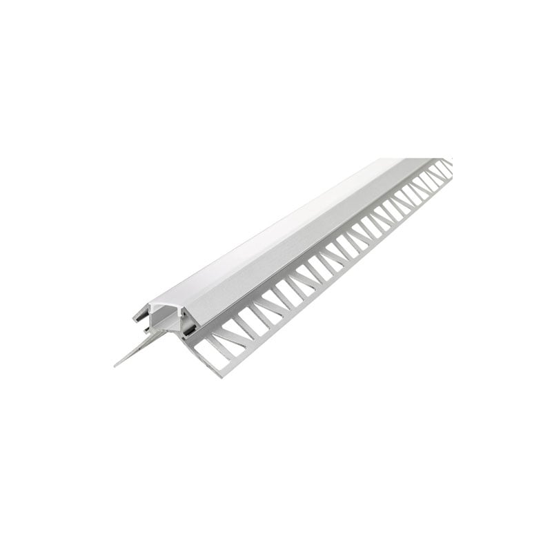 Integral Outer Corner Surface Mount Frosted Profile Aluminium Rail 2 Metre