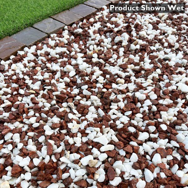 20mm Red & White Chippings