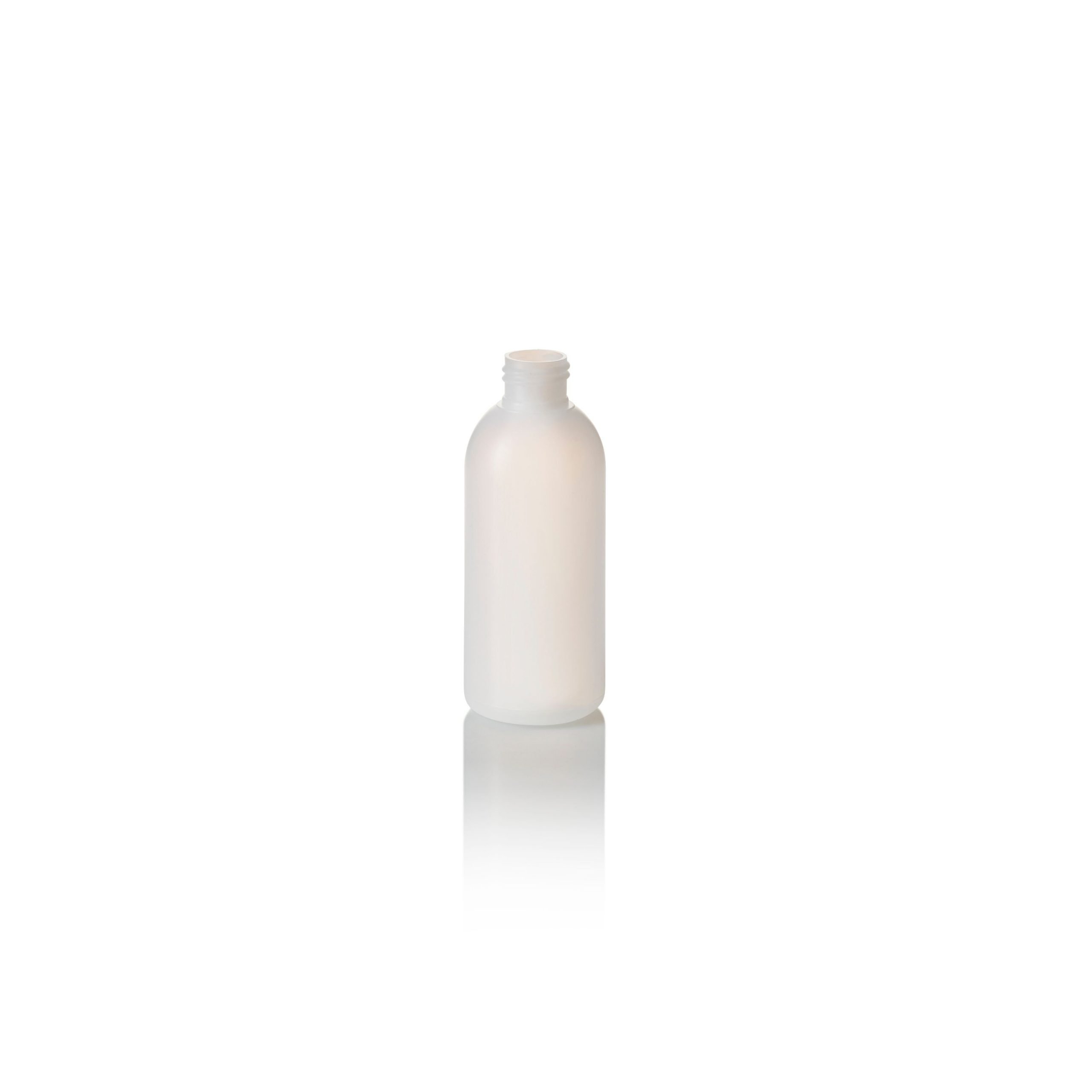 Stockists Of 150ml Natural HDPE Tall Boston Round Bottle