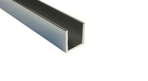 1,240mm Electro Polished Aluminium Glazing Channels up to 12mm Glass