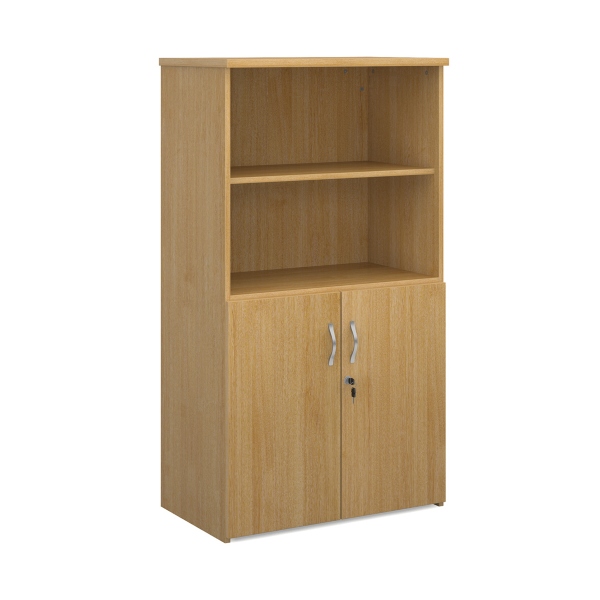 Universal Combination Unit with Open Top and 3 Shelves - Oak