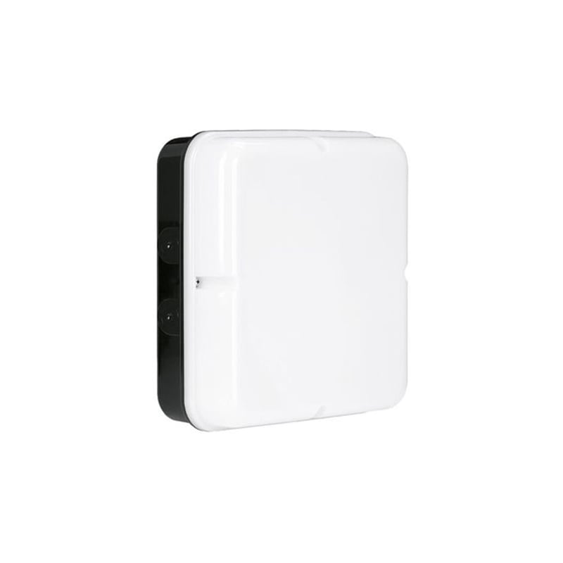 Aurora UtiliteDrum 20W IP65 Emergency LED Square Bulkhead Black 4000K