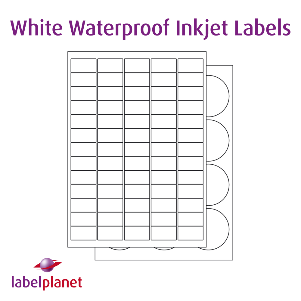 White Waterproof Inkjet Labels