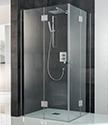 Corner Entry Frameless Shower in 10mm Glass (68CR)