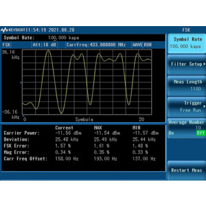 Keysight N9324CK/DMA ASK/FSK Demodulation Analysis Option, For BSA N9324C