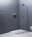 Beach Shower Partition with Fixed Panel (68C)