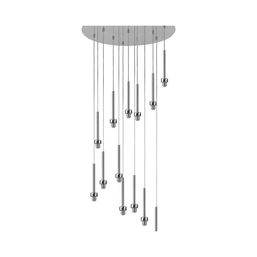 Luxuria Apex 56cm Polished Chrome 13 Light G9 Universal 2.5m Round Multiple Pendant