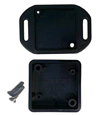 UK Suppliers Of 35 X 35 X 15mm Miniature IP54 ABS Black Flanged Enclosure