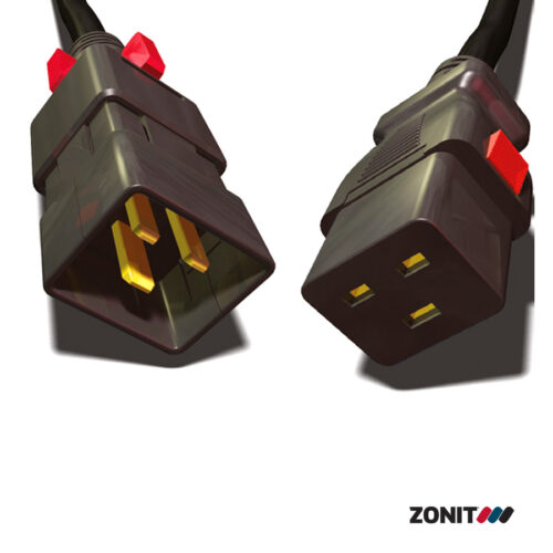 Zonit zLock Locking Power Cable with Locking IEC Connectors
