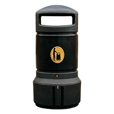 Mini Plaza� Litter Bin & Express Delivery - Black
                                    
	                                    63 Litre Waste Bin with Metal Liner & Paving Fixing Kit