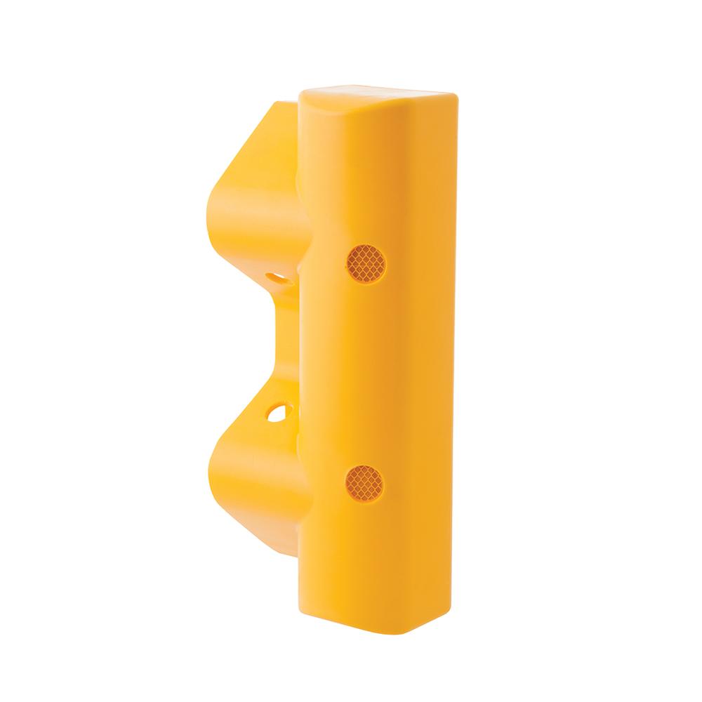 Polymer Pedestrian Safety End WithReflectors - Yellow