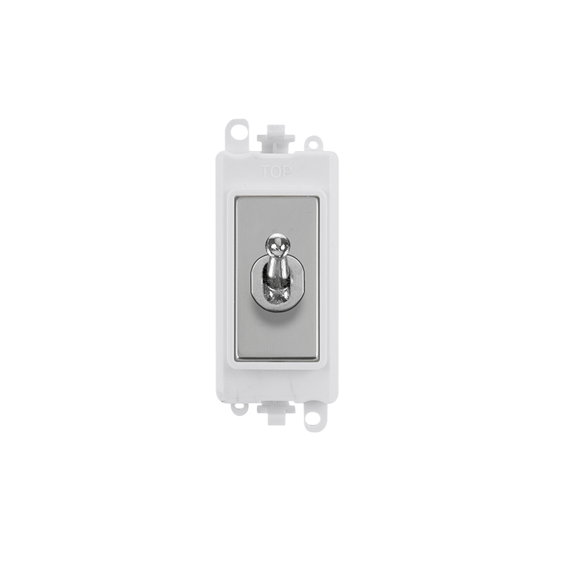 Click 20AX Polished Chrome 20AX 2 Way Toggle Switch Module Insert Polar White