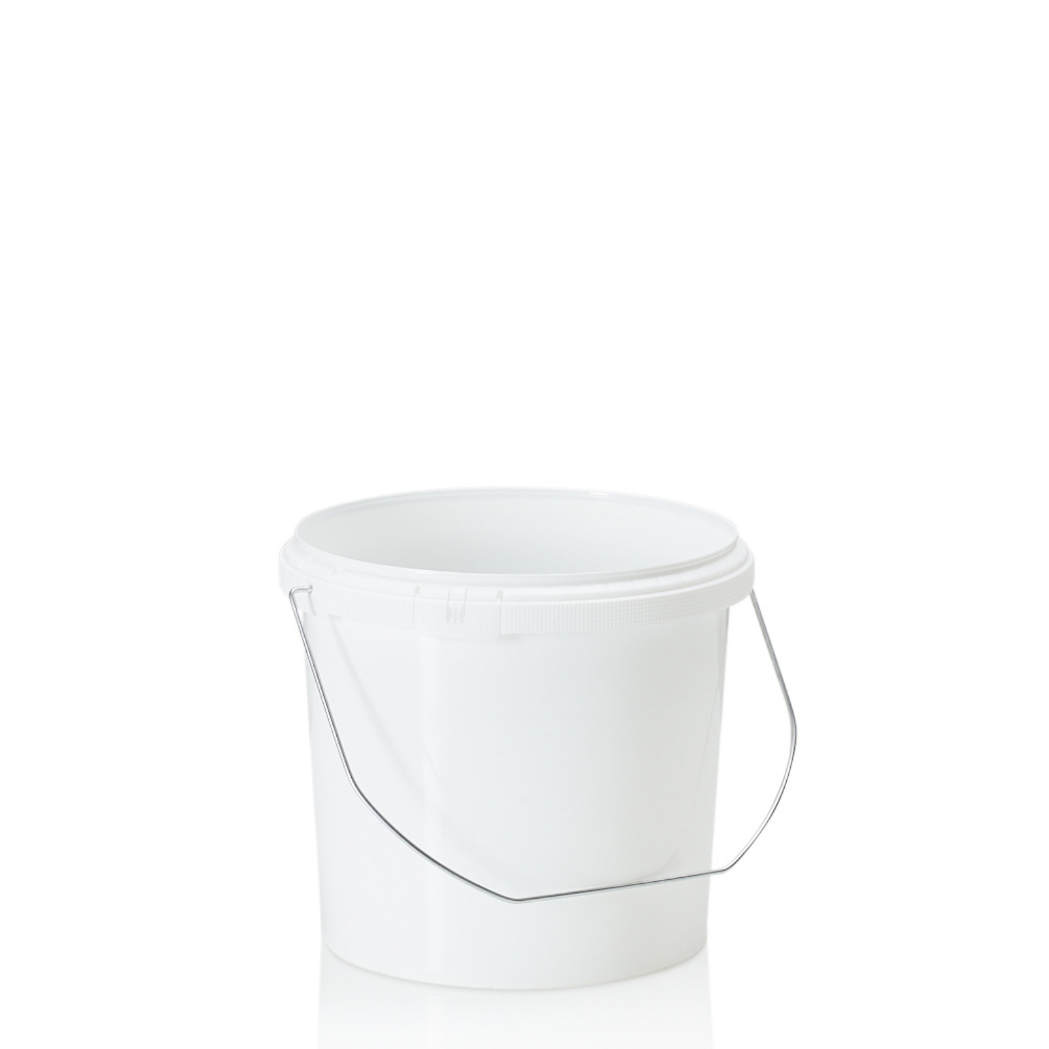 5ltr White PP Tamper Evident Pail with Metal Handle