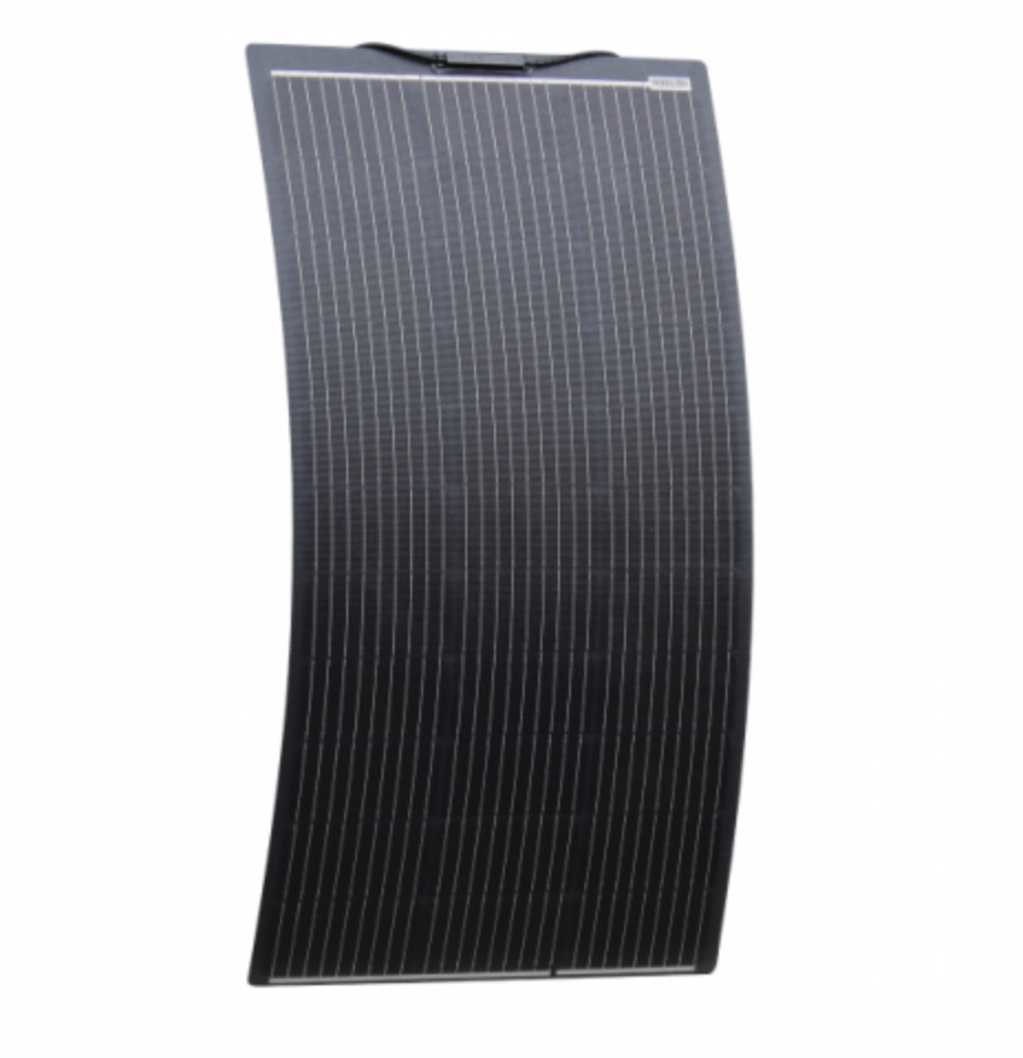 100W Black Semi-Flexible Fibreglass Solar Panel With Durable Etfe Coating