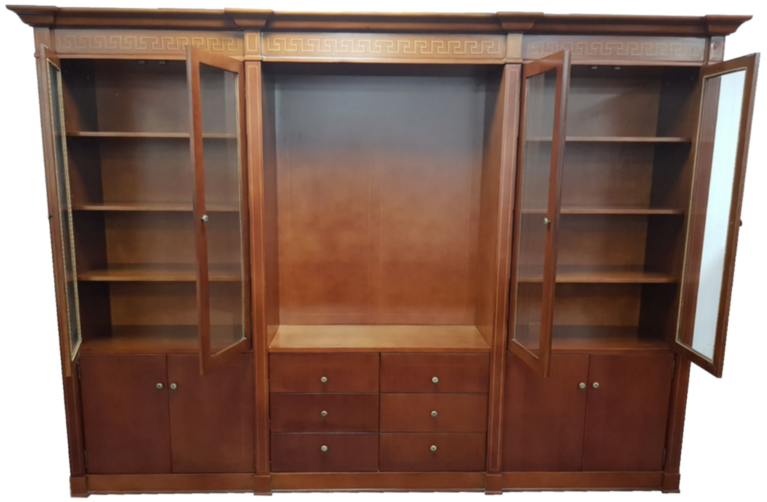 Solid Wood Executive Bookcase - 3000mm - Ex Display Unit UK