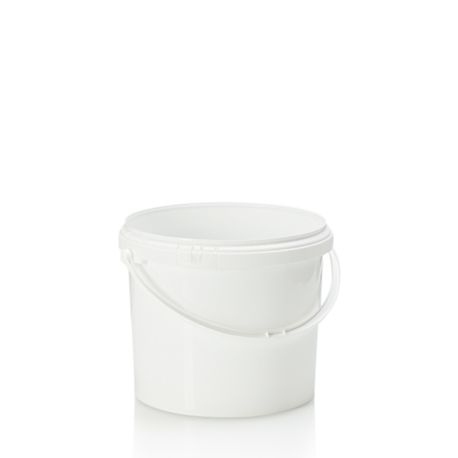8.6ltr White PP Tamper Evident Pail with Plastic Handle
