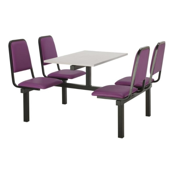 CU92 - 4-Seater Chester Canteen Unit - 2 Way Access, Purple, Grey